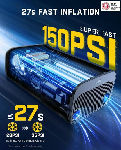 Portable Tire Inflator 150PSI High-Pressure